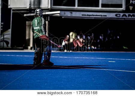 VALENCIA, SPAIN - FEBRUARY 5: Barbora Cechakova during Hockey World League Round 2 match between Spain and Czech Republic at Betero Stadium on February 5, 2017 in Valencia, Spain