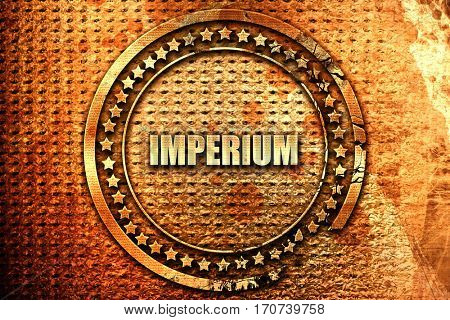 imperium, 3D rendering, text on metal