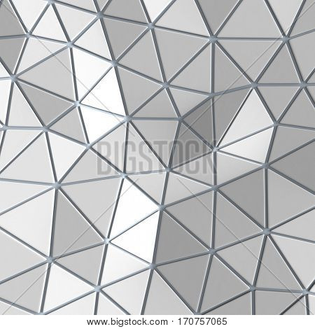 Abstract, eometric triangle silver mosaic background