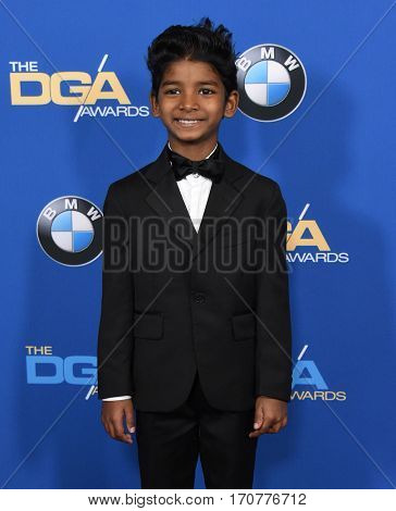 LOS ANGELES - FEB 04:  Sunny Pawar arrives for the 69th Annual DGA Awards on February 4, 2017 in Beverly Hills, CA                