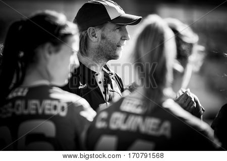 VALENCIA, SPAIN - FEBRUARY 7: Adrian Lock during Hockey World League Round 2 match between Spain and Turkey at Betero Stadium on February 7, 2017 in Valencia, Spain