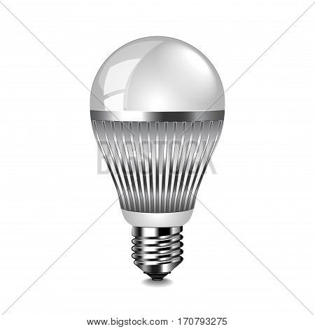 LED light bulb isolated photo-realistic vector illustration