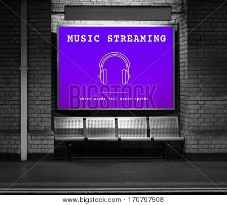 Music Audio Headphones Sign Symbol 