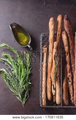 Grissini Bread And Olive Oil