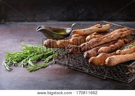 Grissini Bread And Olive Oil