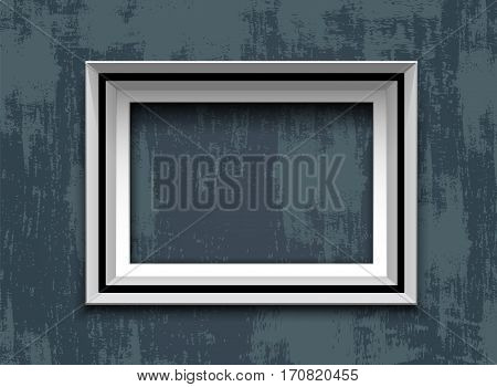 frame border Picture frame on wallpaper vector