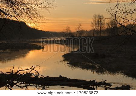 New day begins early spring in Poland