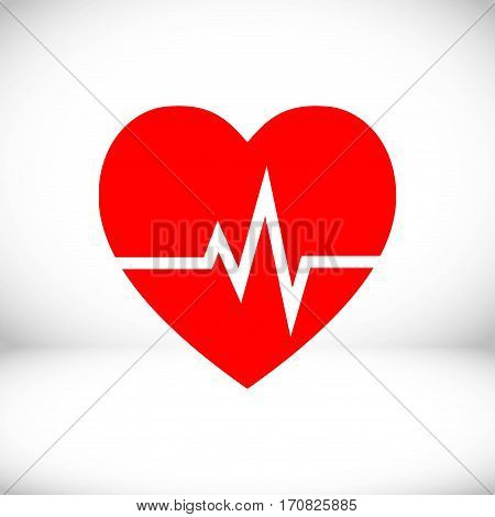 heart beat icon stock vector illustration flat design