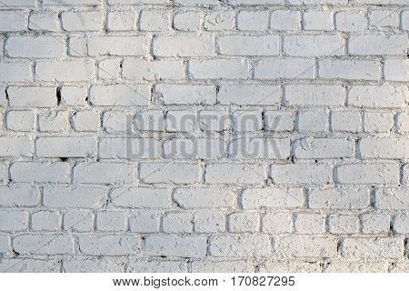 old bright white brick wall background mode