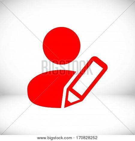 user pen icon stock vector illustration flat design