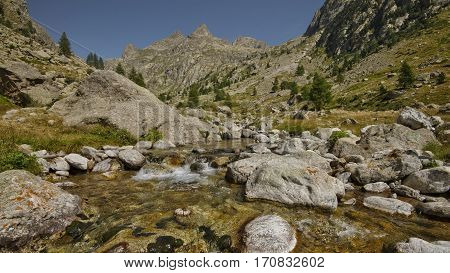 Circuit of the lakes of the estrop the park of Mercantour department of the Alpes-Maritimes France