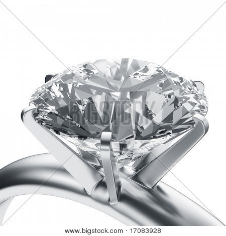 3d rendering of a diamond ring