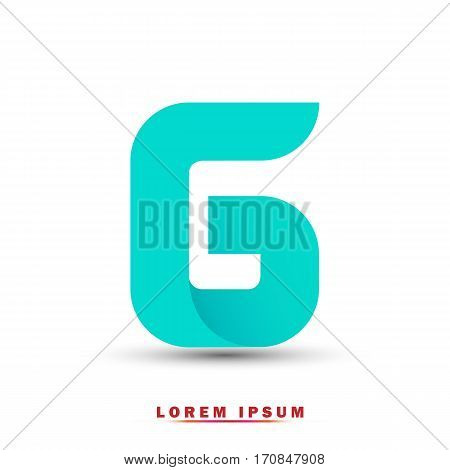 Letter G icon and logo template.  New design, elegant, and simple typographic . blue