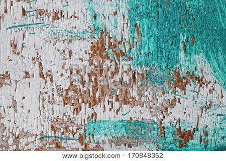 old wooden shabby paint wall. Textured background