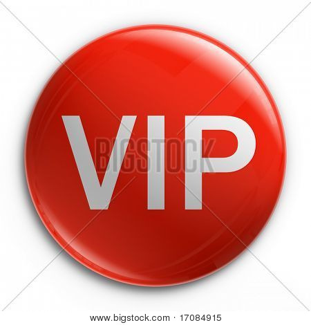 3D vykreslování odznak s VIP napsané na to.