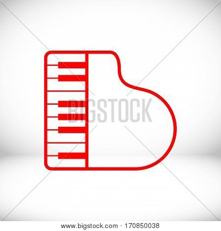 piano icon stock vector illustration flat design