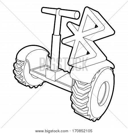 Segway connection icon. Outline illustration of segway connection vector icon for web