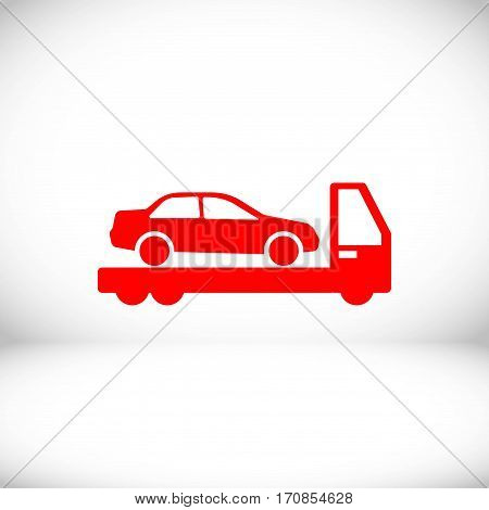 tow truck icon stock vector illustration flat design