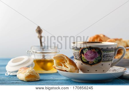Relaxed Breakfas At Vacation Day