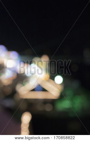 Germany, Cologne - April, 2016 Cologne in the evening the lights aerial view