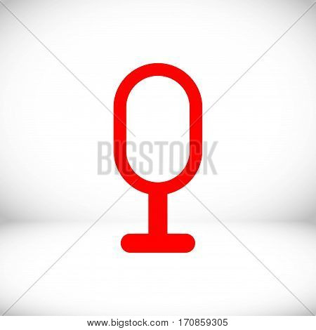 microphone icon stock vector illustration flat design