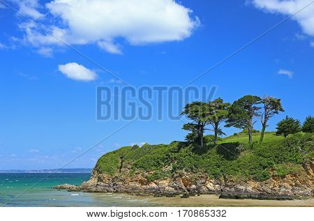 Coast of the Atlantic Ocean near Douarnenez Brittany France