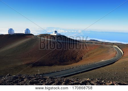 Mauna Kea Telescopes On The Big Island Of Hawaii