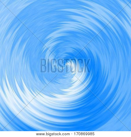 Illustration of blue water whirlpool tornado swirl vortex or just light blue - white spiral for your graphic