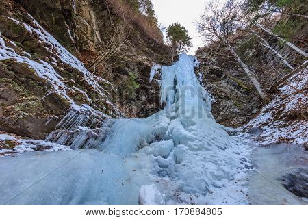 Landscape with Valea lui Stan canyon and river in Romania