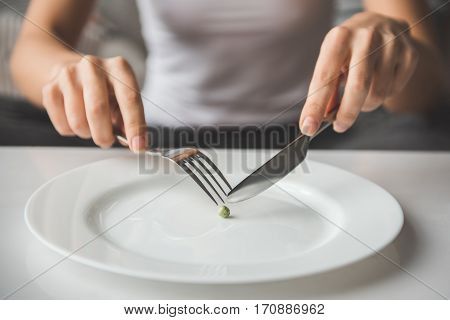 Girl Keeping Diet