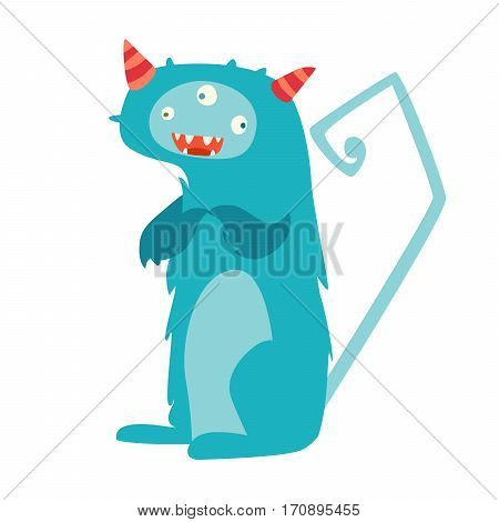 Monster vector. Kids cartoon toy colorful cute character. Vivid fabulous incredible creatures. Monsters with lot of eyes. Happy cheerful creature ьщтыеук. Isolated on white background