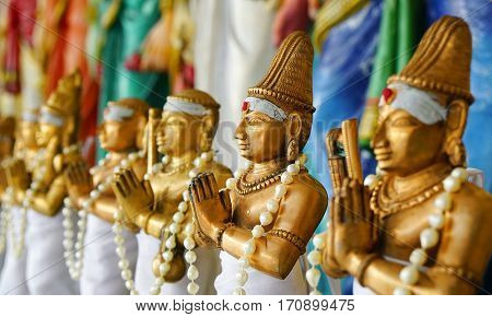 KUALA LUMPUR, JANUARY 10, 2017 - Sri Mahamariamman Indian Temple in Kuala Lumpur, Malaysia, Asia 