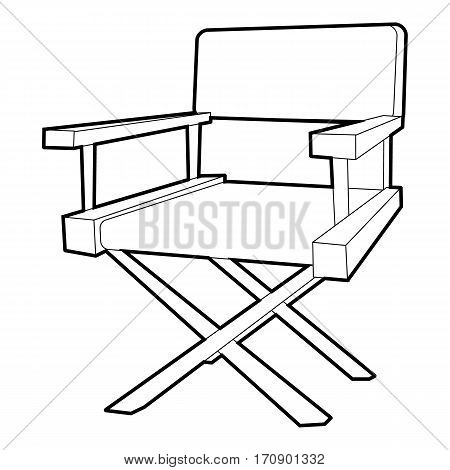 Film director chair icon. Outline illustration of film director chair vector icon for web