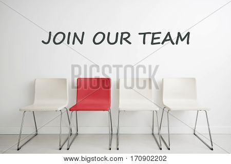 chair interior wall room white modern minimalistic comfortable gray new design small decorative style table nobody minimalism concept - stock image