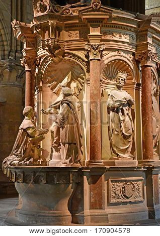 Reims France - july 26 2016 : the entombment of Saint Remi