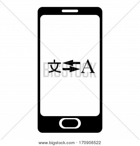 Phone translation icon. Simple illustration of phone translation vector icon for web
