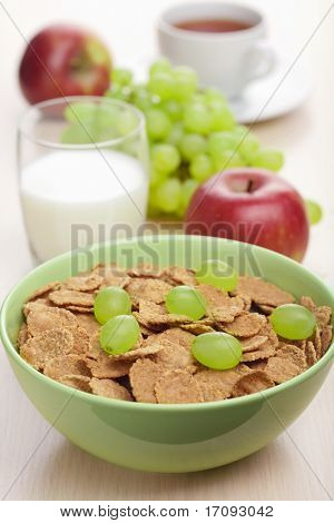 cornflakes con uva