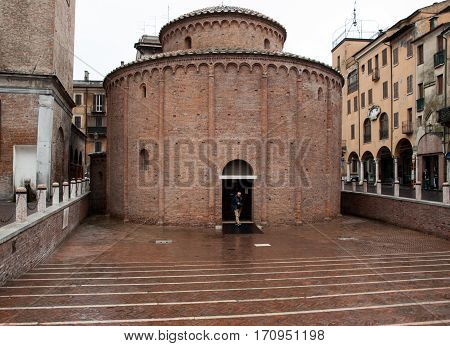 MANTUA, ITALY - MAY 2, 2016: Rotonda di San Lorenzo in Mantua. Italy