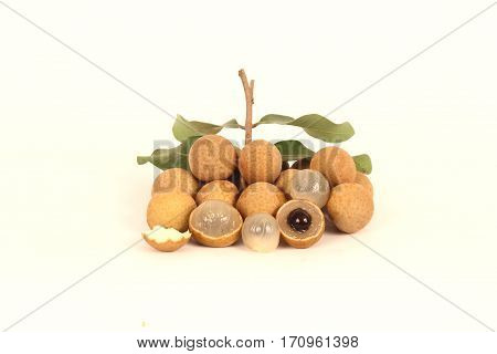 Longan many balls on a white background.