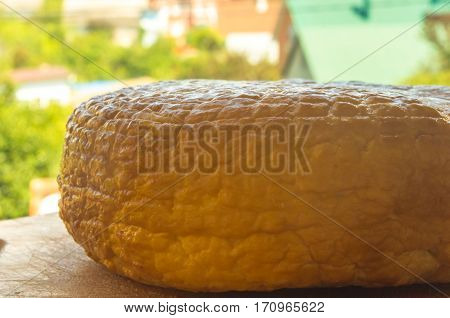 Head Of Traditional Adygei Cheese Handmade