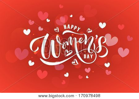 Happy Women's Day Text As International Women's Day Badge, Tag And Icon