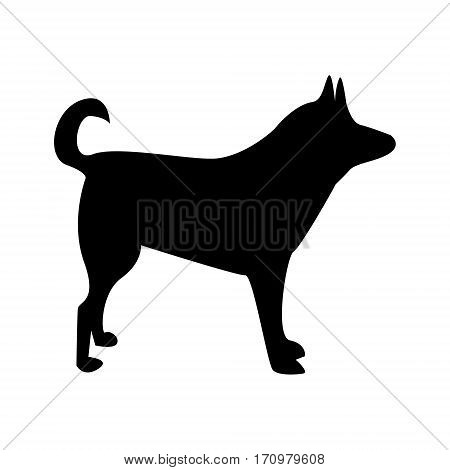 Silhouette of dog vector illustration dog sign.