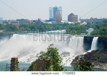 Pohled na Niagarské vodopády
