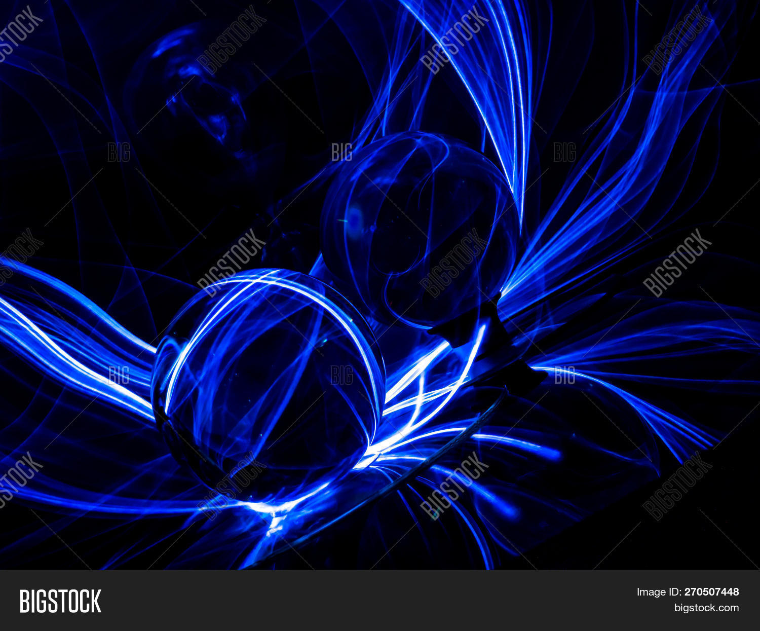 Blue El Wire Twin Image Photo Free Trial Bigstock
