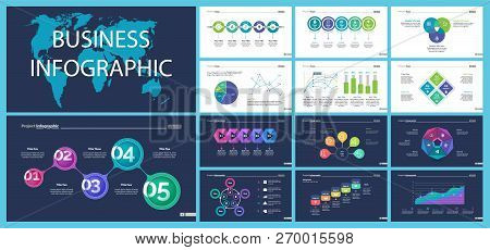 Business Inforgraphic Design Set For Strategy Concept. Can Be Used For Business Project, Annual Repo