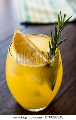 Meyer Lemonade With Rosemary And Vodka