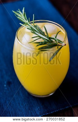 Meyer Lemonade With Rosemary And Vodka