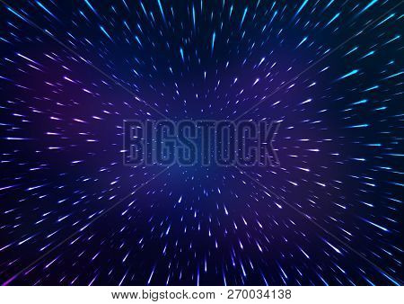 Abstract Space Background. Flying Through Hyperspace. Vector Illustration Eps 10