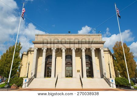 Framingham City Hall In Downtown Framingham, Massachusetts, Usa.