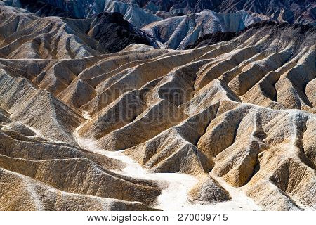 Zabriskie Point In The Death Valley National Park, California, Usa